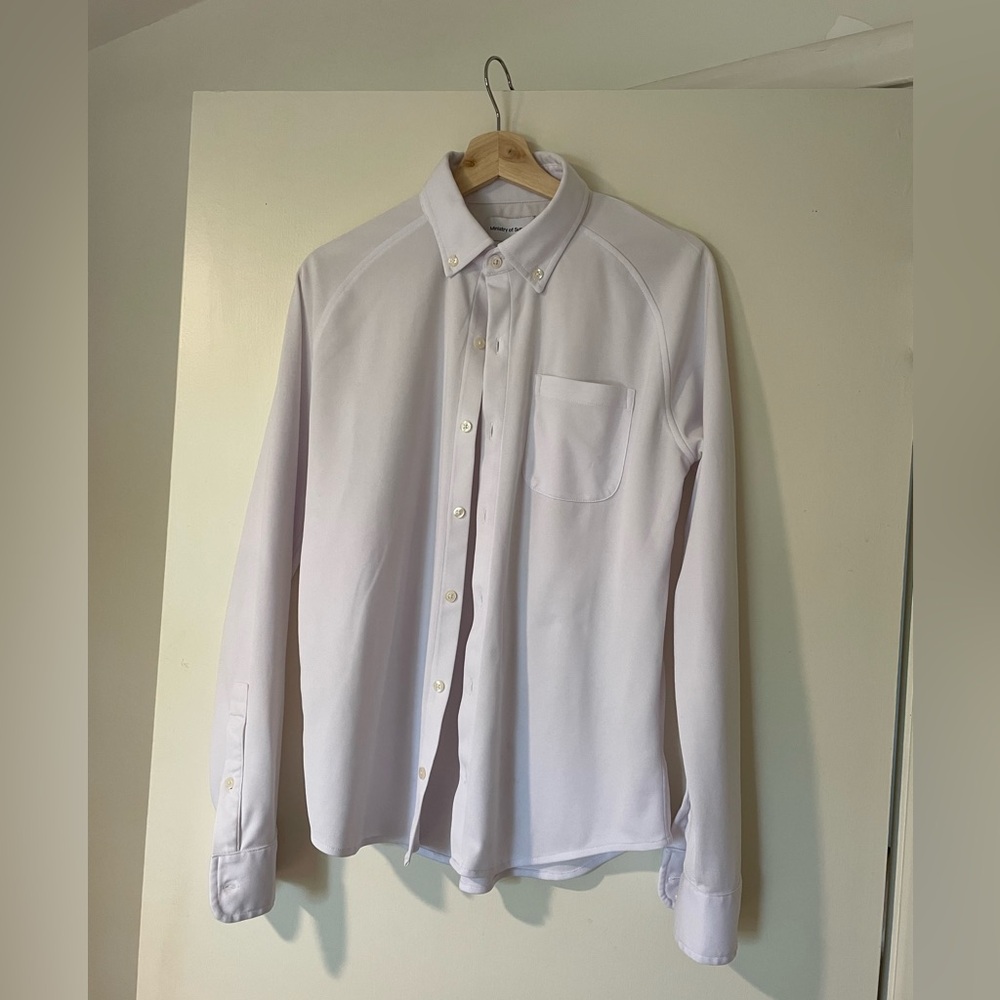 Ministry of Supply White Casual Button Down Shirt